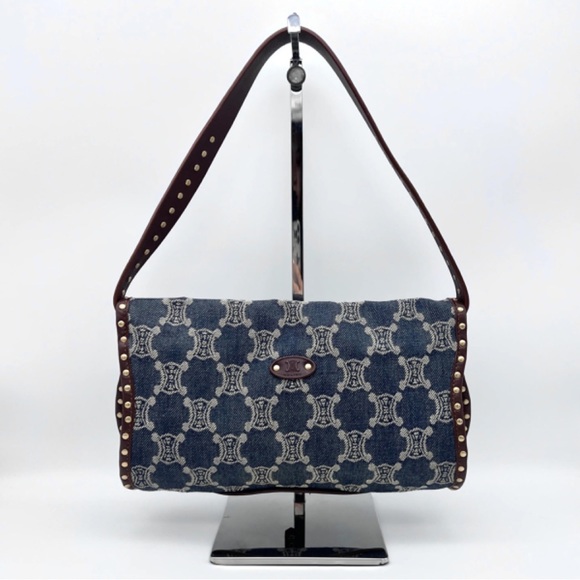 CELINE Macadam Denim Handbag - Picture 2 of 8